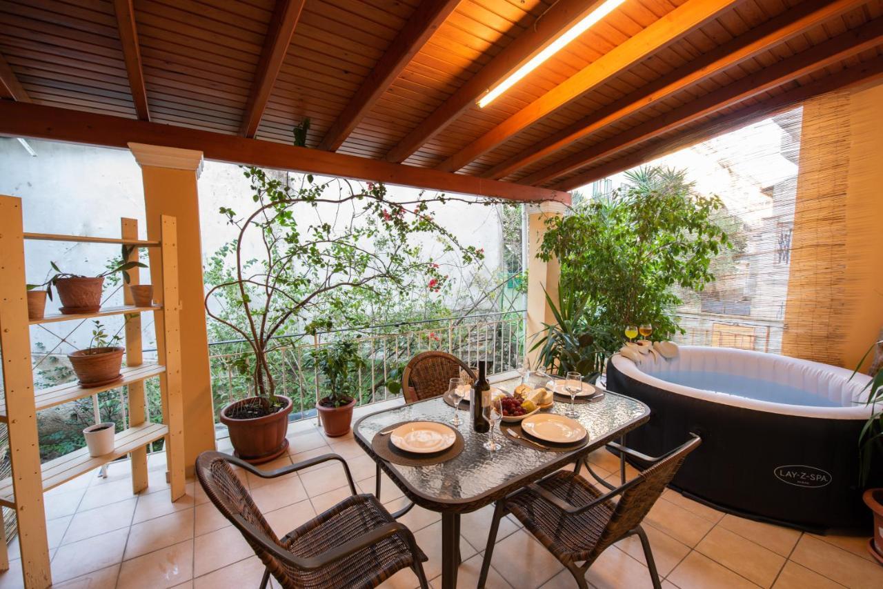 Luxury Katrinas Apartment With Outdoor Jacuzzi Corfu  Bagian luar foto
